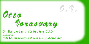 otto vorosvary business card